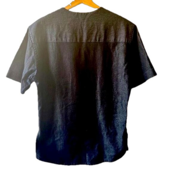 Denim tunic mini dress blue black small medium​ coastal cowgirl western indie - Picture 3 of 4